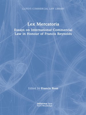 cover image of Lex Mercatoria